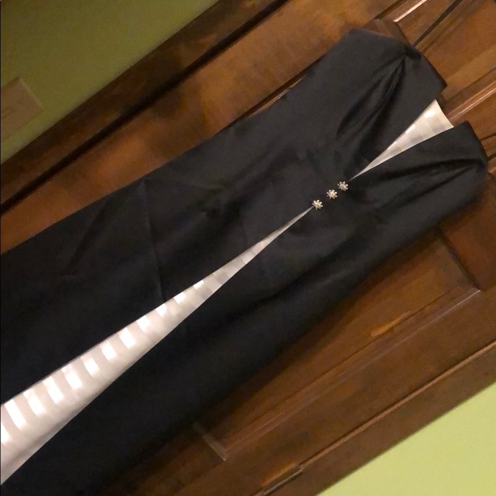 Tuxedo dress with rhinestones